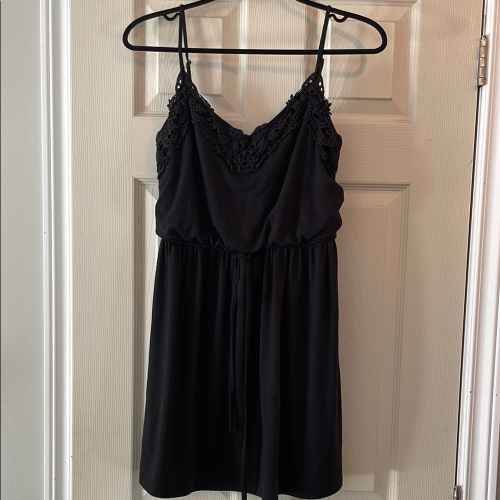 Speechless Black Chemise Dress with Spaghetti Straps